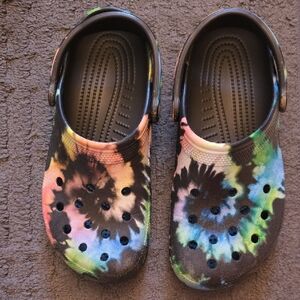 Colorful Tie-Dye Adult Crocs Clogs 9W, 7M